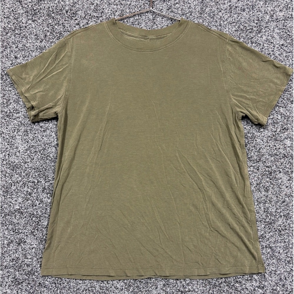 Lululemon Tee Womens 10 Green Crew Neck Short Sleeve Activewear Gorpcore